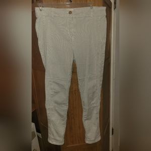 Chicos size 15 gray and white pinstripe jeans